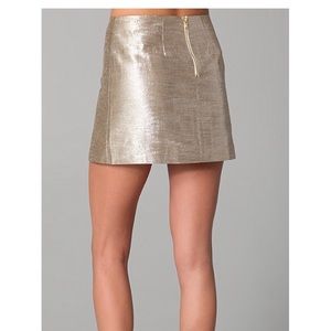 Alice + Olivia Myra metallic mini skirt